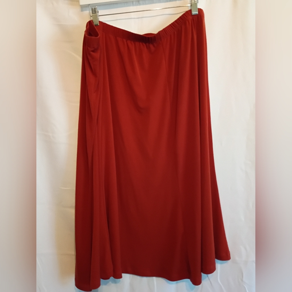 Elegant Susan Graver Size 3x Burnt Orange Women's Skirt.